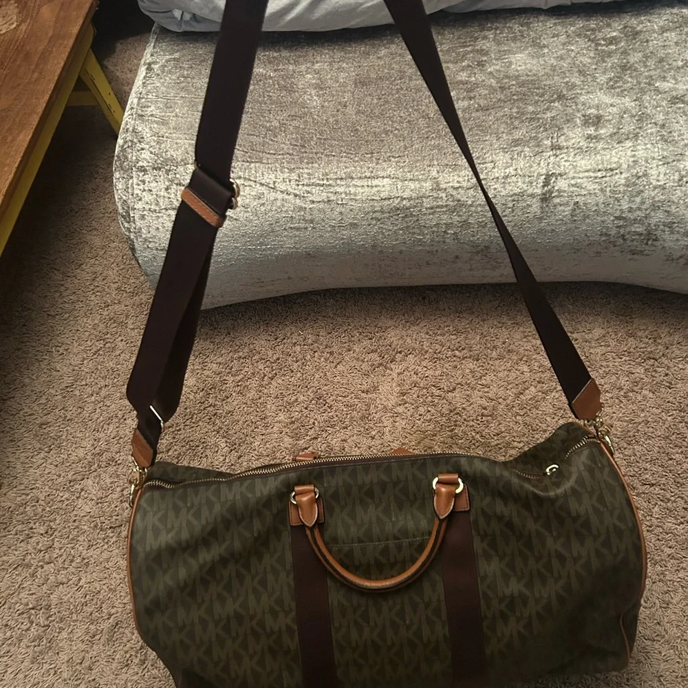 Michael Kors Brown Monogram duffle